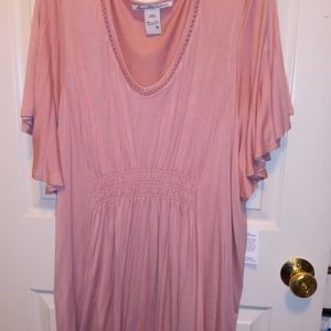 Women's American Rag Pink Short Sleeve shirt size 1X $59.50